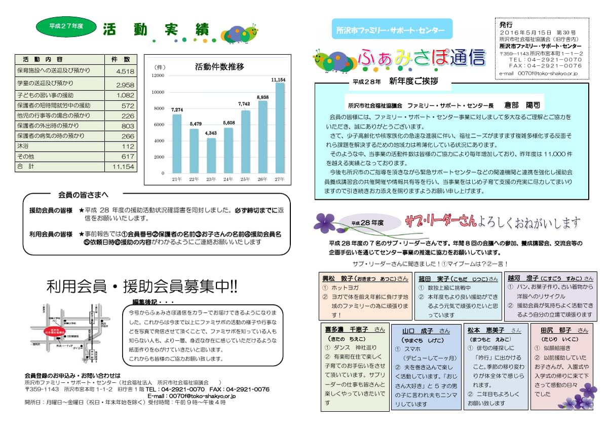 ふぁみさぽ通信　第30号